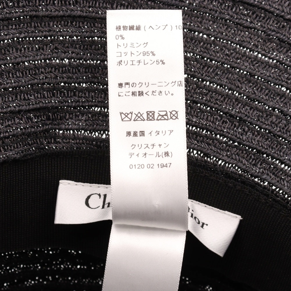 Christian Dior(クリスチャンディオール) DIORESORT ディオリゾート ストローハット ブラック 21DRT924G171