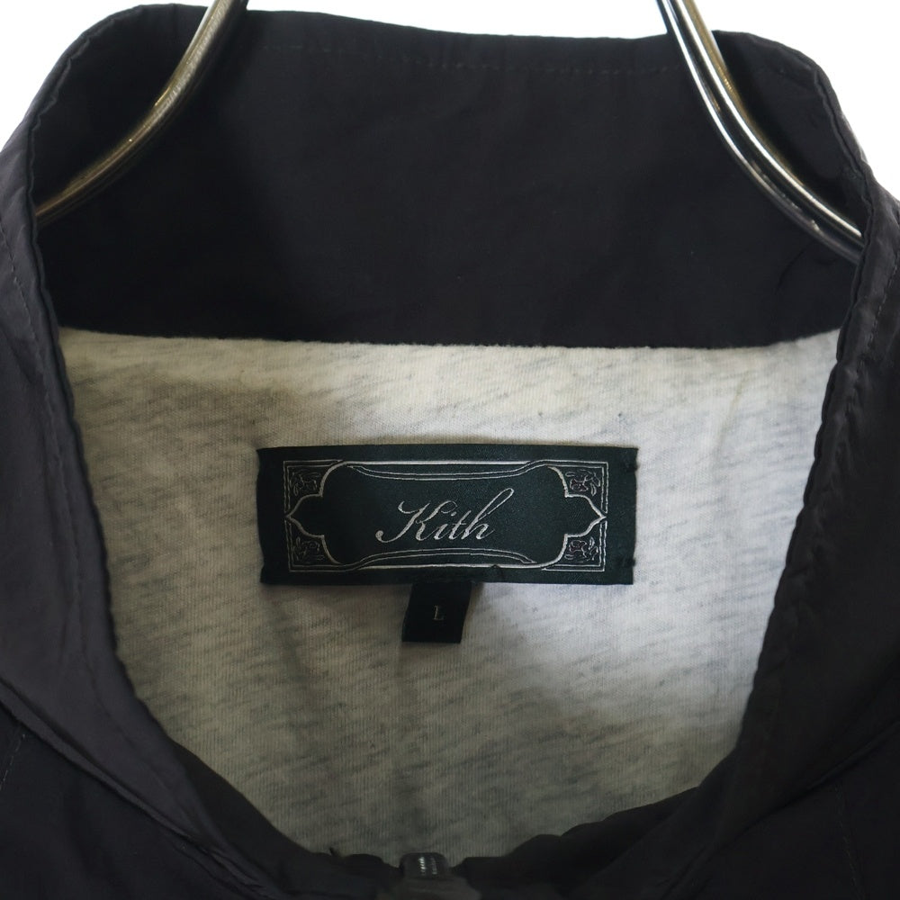 KITH(キス) 24SS Zip Nylon Jacket 25‐011‐060‐0002‐7‐0 ロゴ ナイロンジップジャケット ブラウン