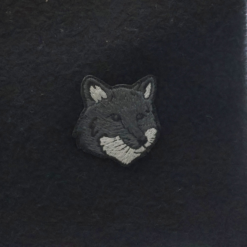 MAISON KITSUNE(メゾンキツネ) BOLD FOX HEAD SCARF MM06201BT3004 フォックス パッチ ウール マフラー ブラック