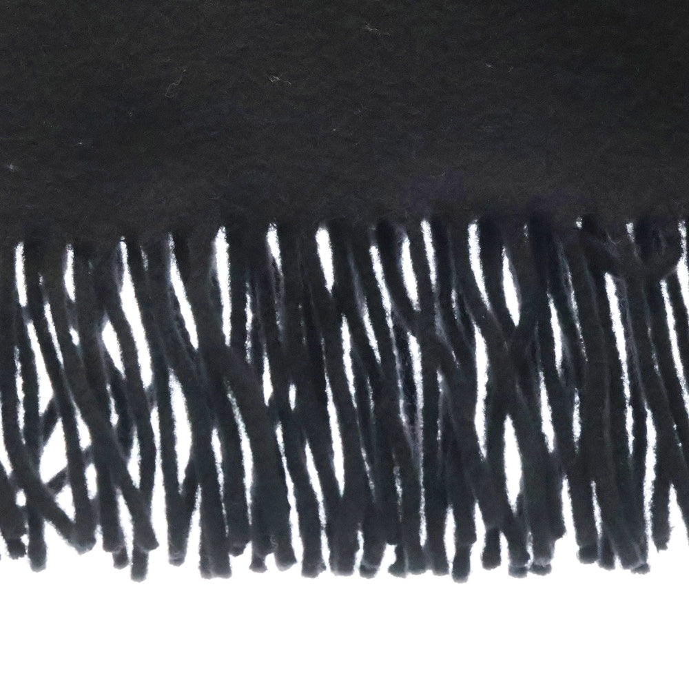 MAISON KITSUNE(メゾンキツネ) BOLD FOX HEAD SCARF MM06201BT3004 フォックス パッチ ウール マフラー ブラック