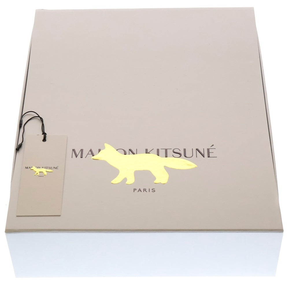 MAISON KITSUNE(メゾンキツネ) BOLD FOX HEAD SCARF MM06201BT3004 フォックス パッチ ウール マフラー ブラック