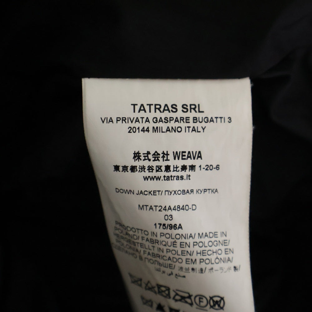 TATRAS(タトラス) 24AW TARO Light Down Jacket MTAT24A4840-D タロ ライトダウンジャケット ブラック