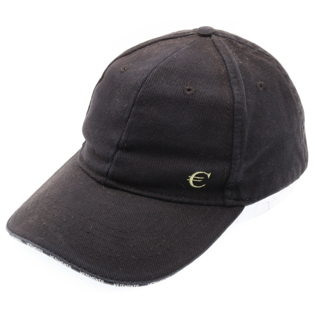 VETEMENTS(ヴェトモン) 17AW EURO CAP ユーロキャップ 帽子 ブラック WAH18AC29
