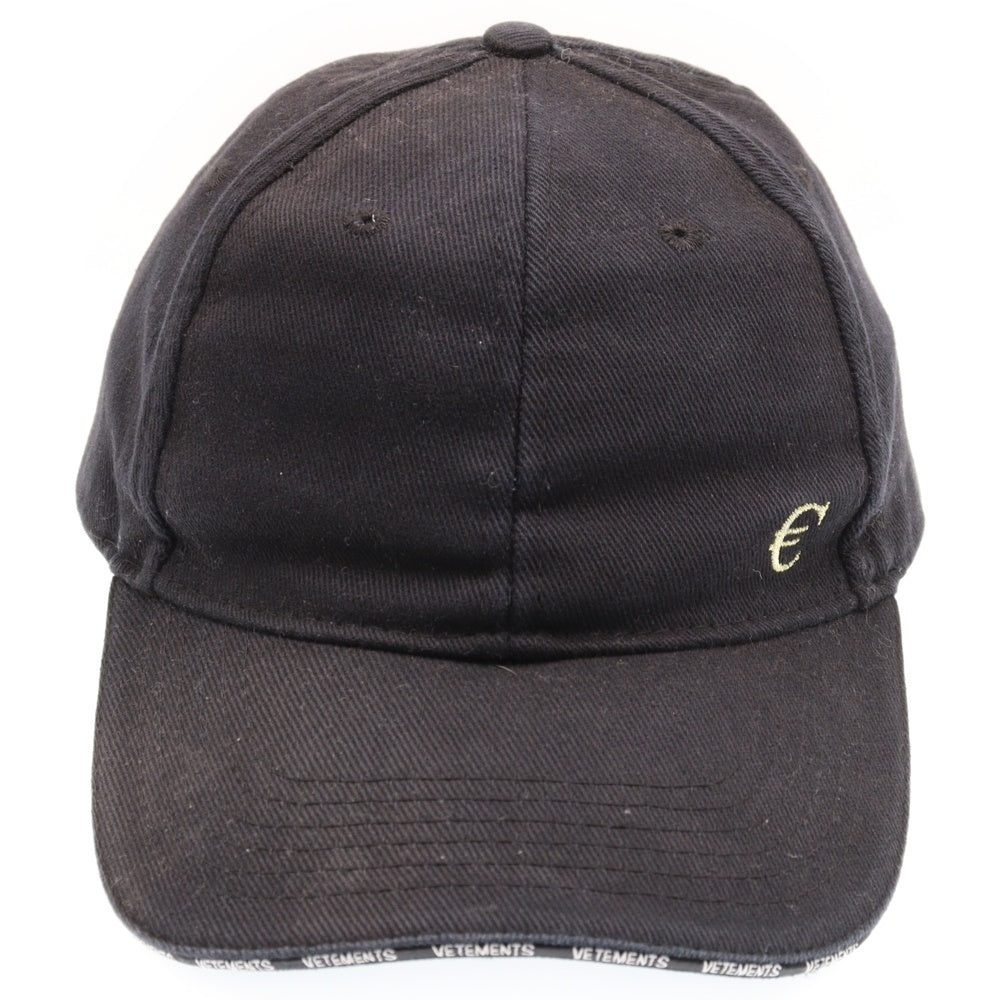VETEMENTS(ヴェトモン) 17AW EURO CAP ユーロキャップ 帽子 ブラック WAH18AC29