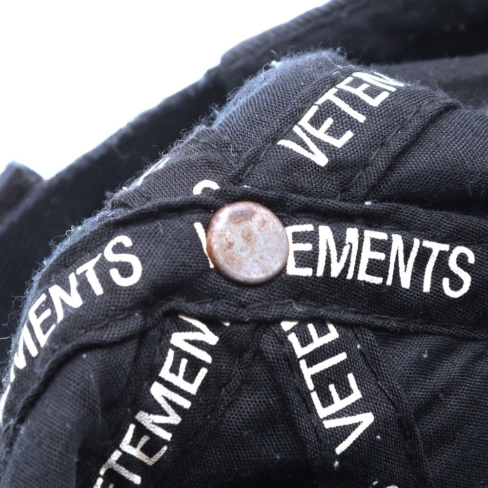 VETEMENTS(ヴェトモン) 17AW EURO CAP ユーロキャップ 帽子 ブラック WAH18AC29