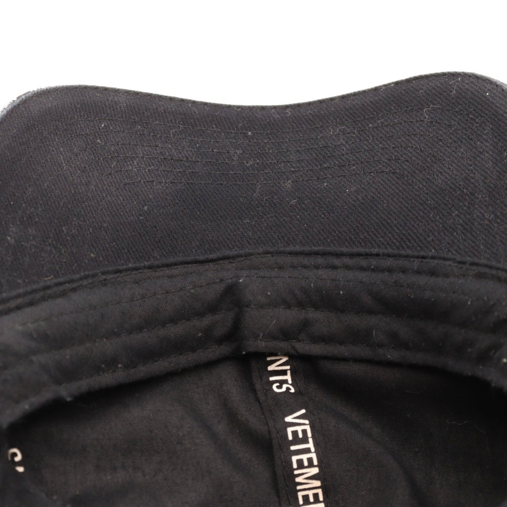 VETEMENTS(ヴェトモン) 17AW EURO CAP ユーロキャップ 帽子 ブラック WAH18AC29