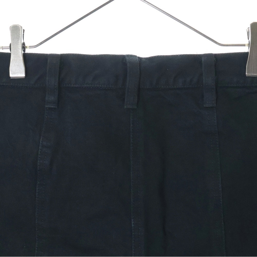 CHROME HEARTS(クロムハーツ) CROSS BALL SKIRT クロムボールボタン デニムスカート レディース ブラック