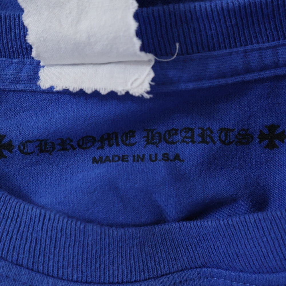 CHROME HEARTS(クロムハーツ) CH T-SHRT 1 バックスクロールロゴプリント クルーネック半袖Tシャツカットソー ブルー