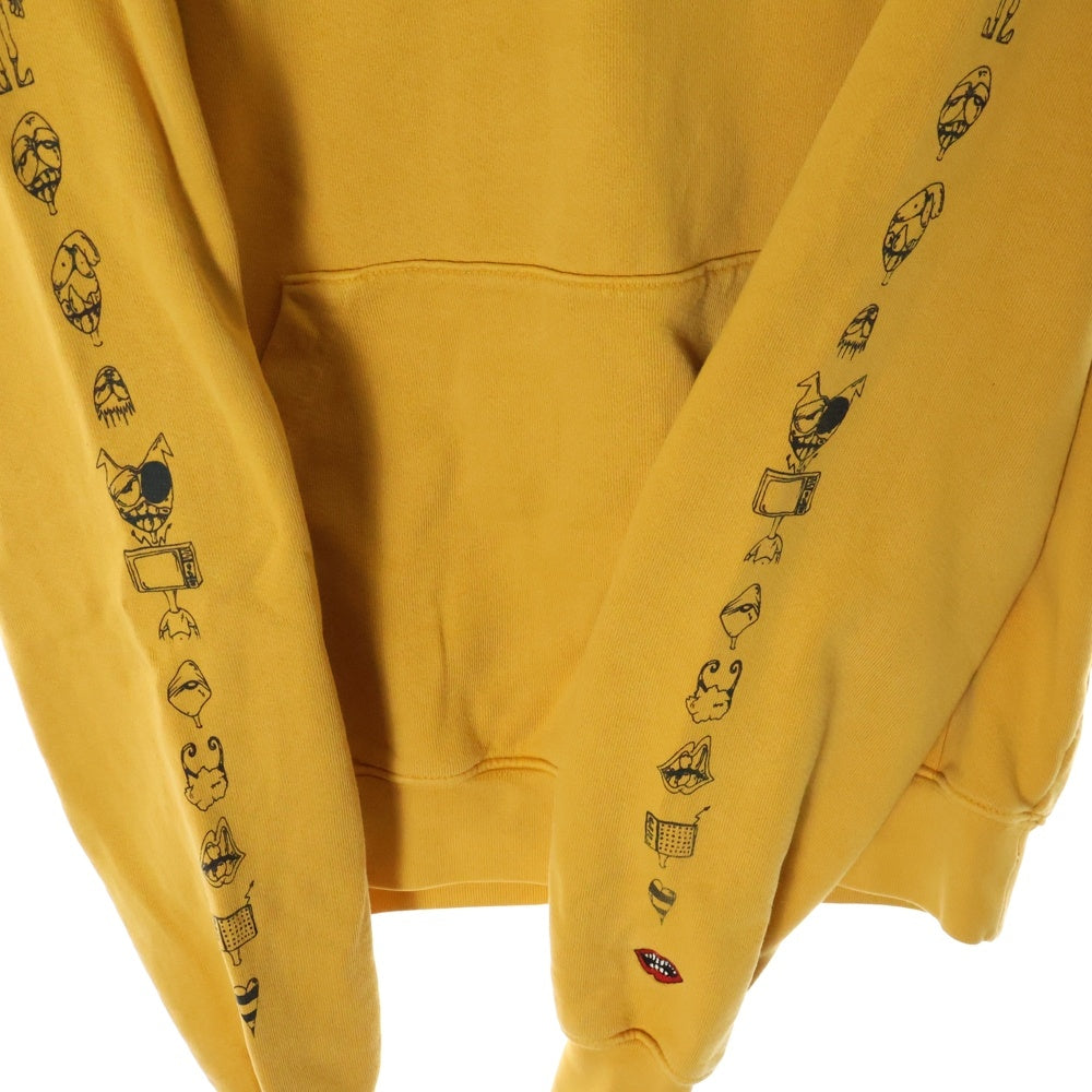CHROME HEARTS(クロムハーツ) PPO mustard HD PLVR MATTY BOY バックプリントプルオーバースウェットパーカー フーディー マスタード