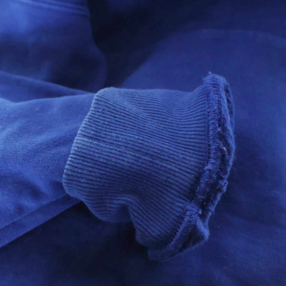 SAINT LAURENT PARIS(サンローランパリ) EMBROIDERED HOODIE フロントロゴ刺繍プルオーバースウェットパーカー フーディー ブルー 732313 Y37CG 4000