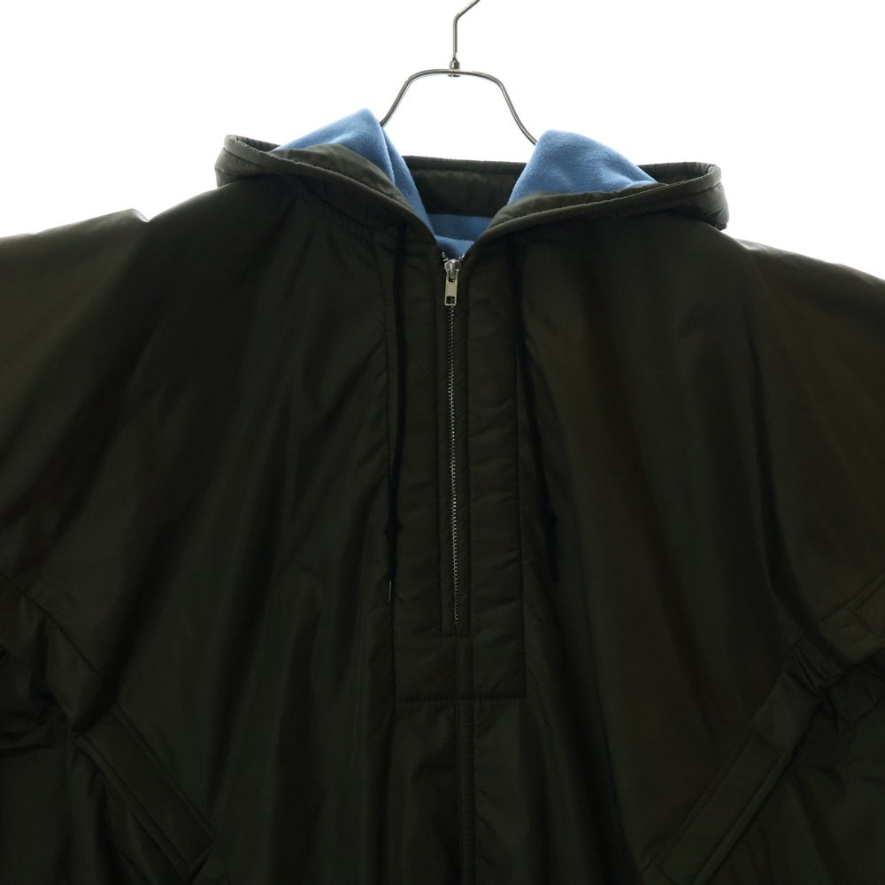 COMME des GARCONS SHIRT(コムデギャルソンシャツ) NYLON PONCHO ナイロンハーフジップポンチョ カーキ W19902