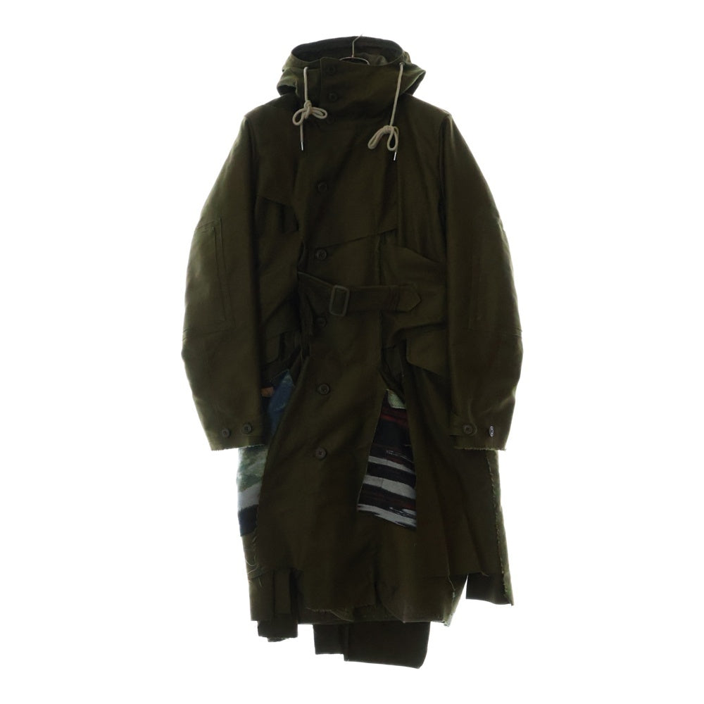 MAISON MIHARAYASUHIRO(メゾンミハラヤスヒロ) DOCKING MODS COAT クレイジーパターンドッキングモッズコート ロングコート カーキ 71051302