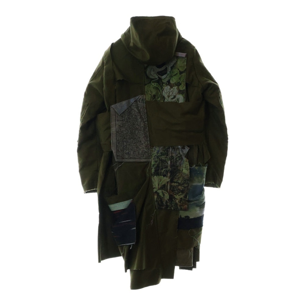 MAISON MIHARAYASUHIRO(メゾンミハラヤスヒロ) DOCKING MODS COAT クレイジーパターンドッキングモッズコート ロングコート カーキ 71051302