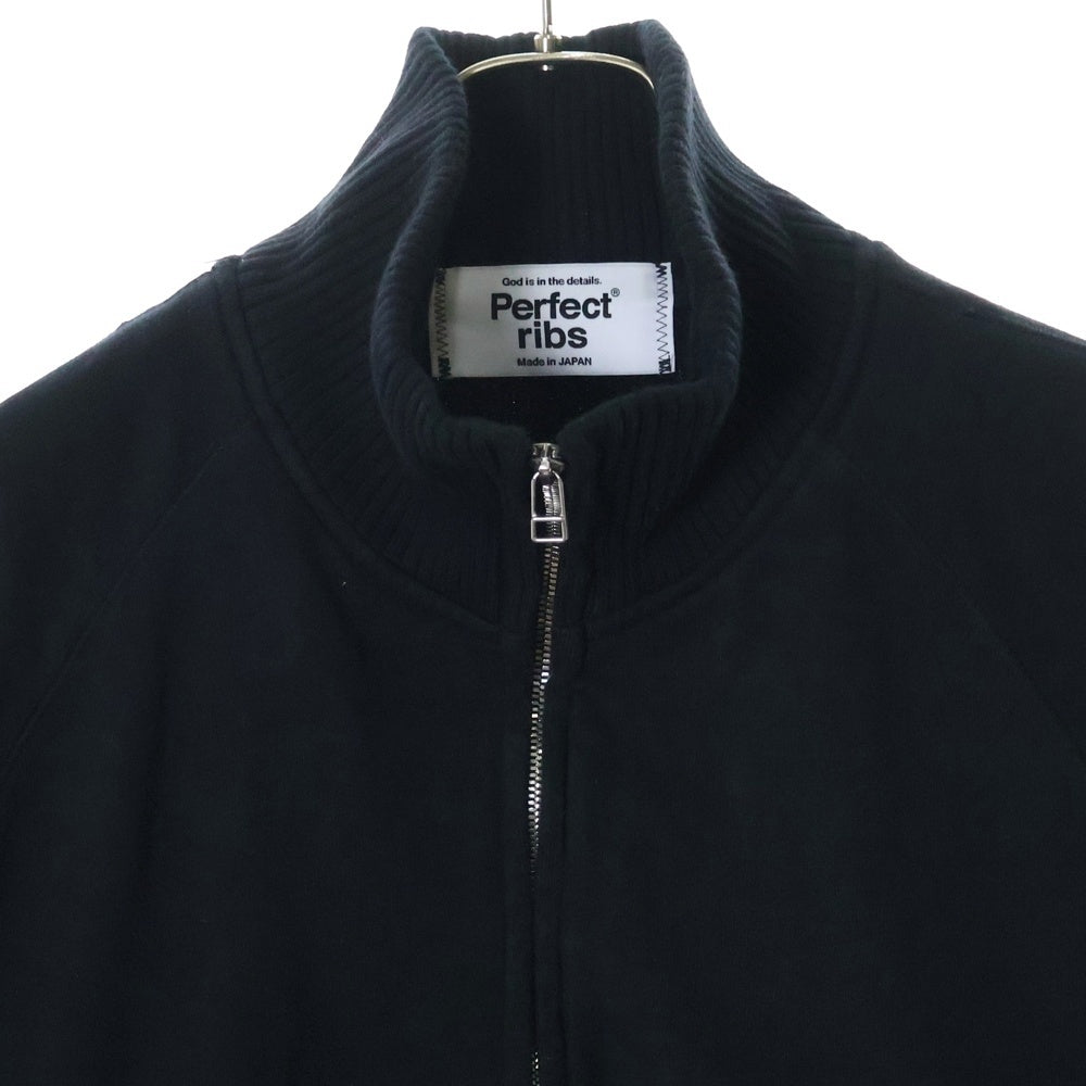 Perfect Ribs(パーフェクトリブス) High Neck Track Jacket ハイネック トラックジャケット ブラック