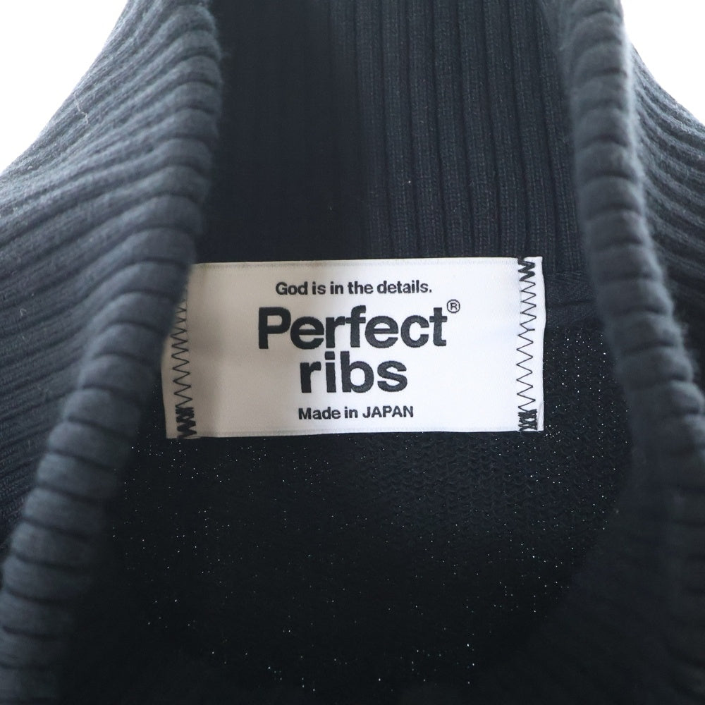 Perfect Ribs(パーフェクトリブス) High Neck Track Jacket ハイネック トラックジャケット ブラック