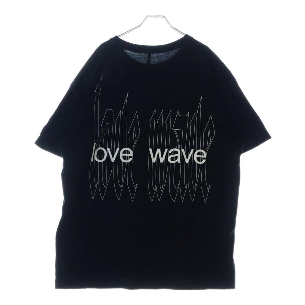 STAMPD(スタンプド) Love Wave Tee ラブウェーブ プリント クルーネック半袖Tシャツカットソー ブラック