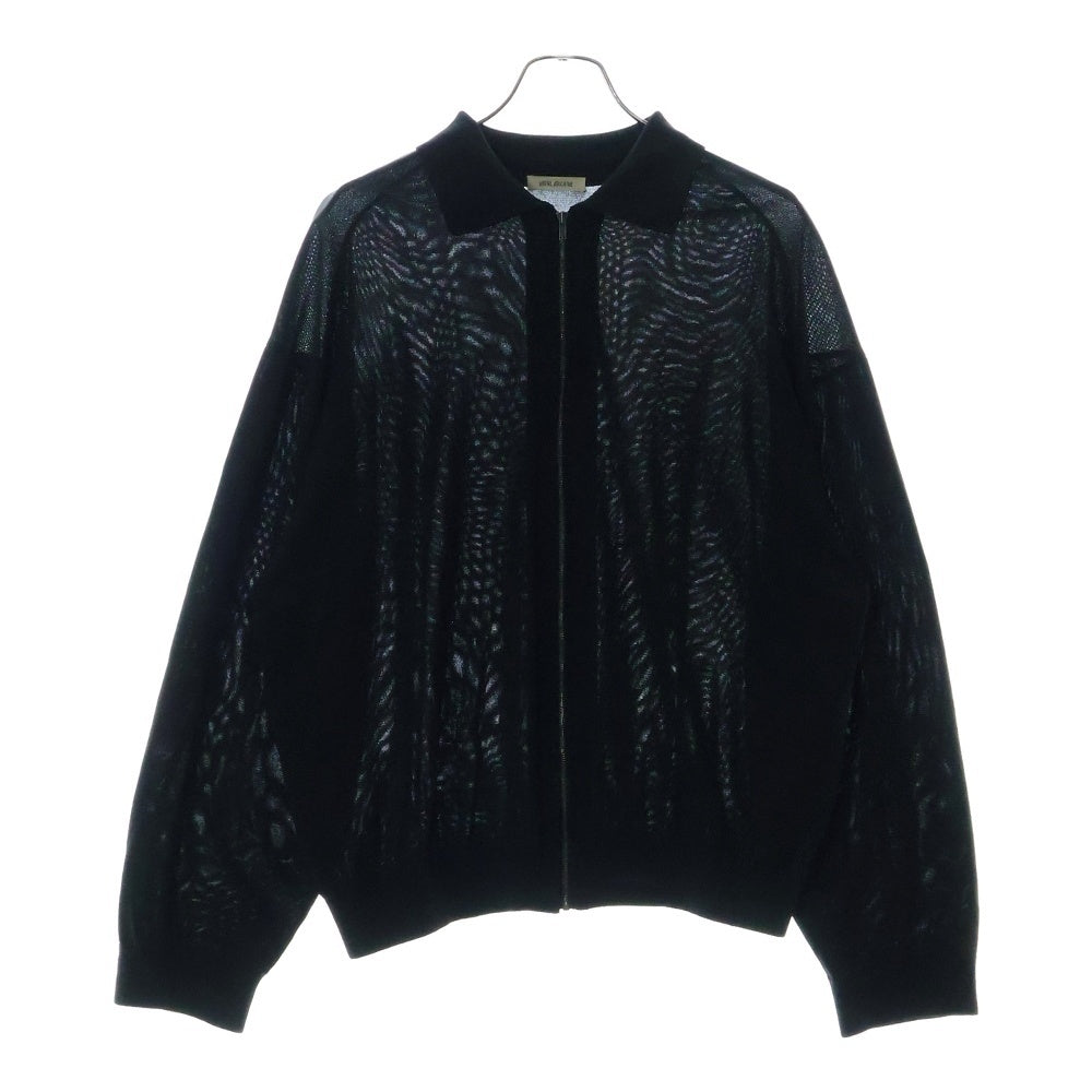 VAINL ARCHIVE(バイナルアーカイブ) 25SS ZIP CARDIGAN 襟付きジップカーディガン ブラック VASK25S001