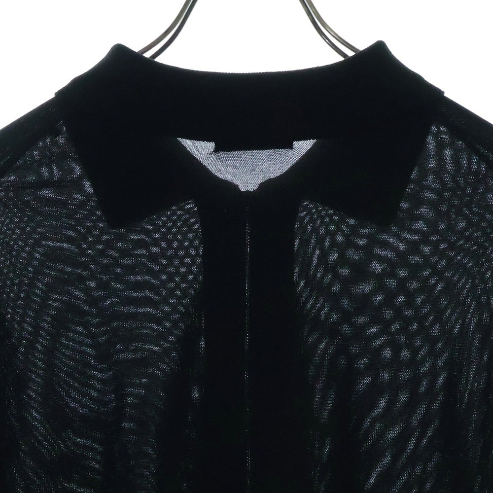 VAINL ARCHIVE(バイナルアーカイブ) 25SS ZIP CARDIGAN 襟付きジップカーディガン ブラック VASK25S001