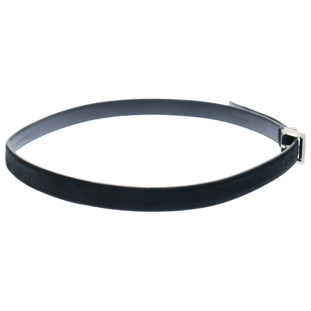 SAINT LAURENT PARIS(サンローランパリ) スクエアバックルレザーナローベルト GRZ467000 85 0517 ブラック