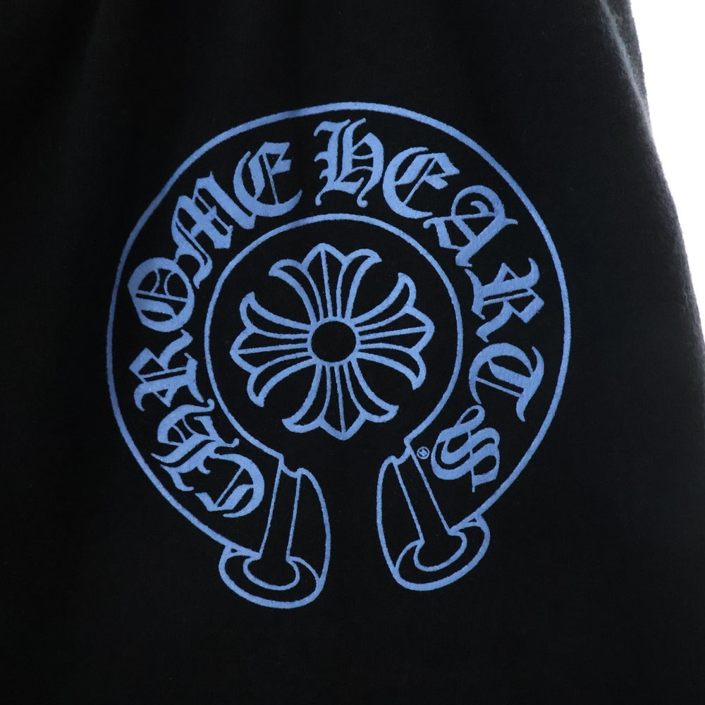 CHROME HEARTS(クロムハーツ) WWW.CHROMEHEARTS.COM HOODIE オンライン限定 ホースシュープリント スウェットパンツ ブラック/ブルー
