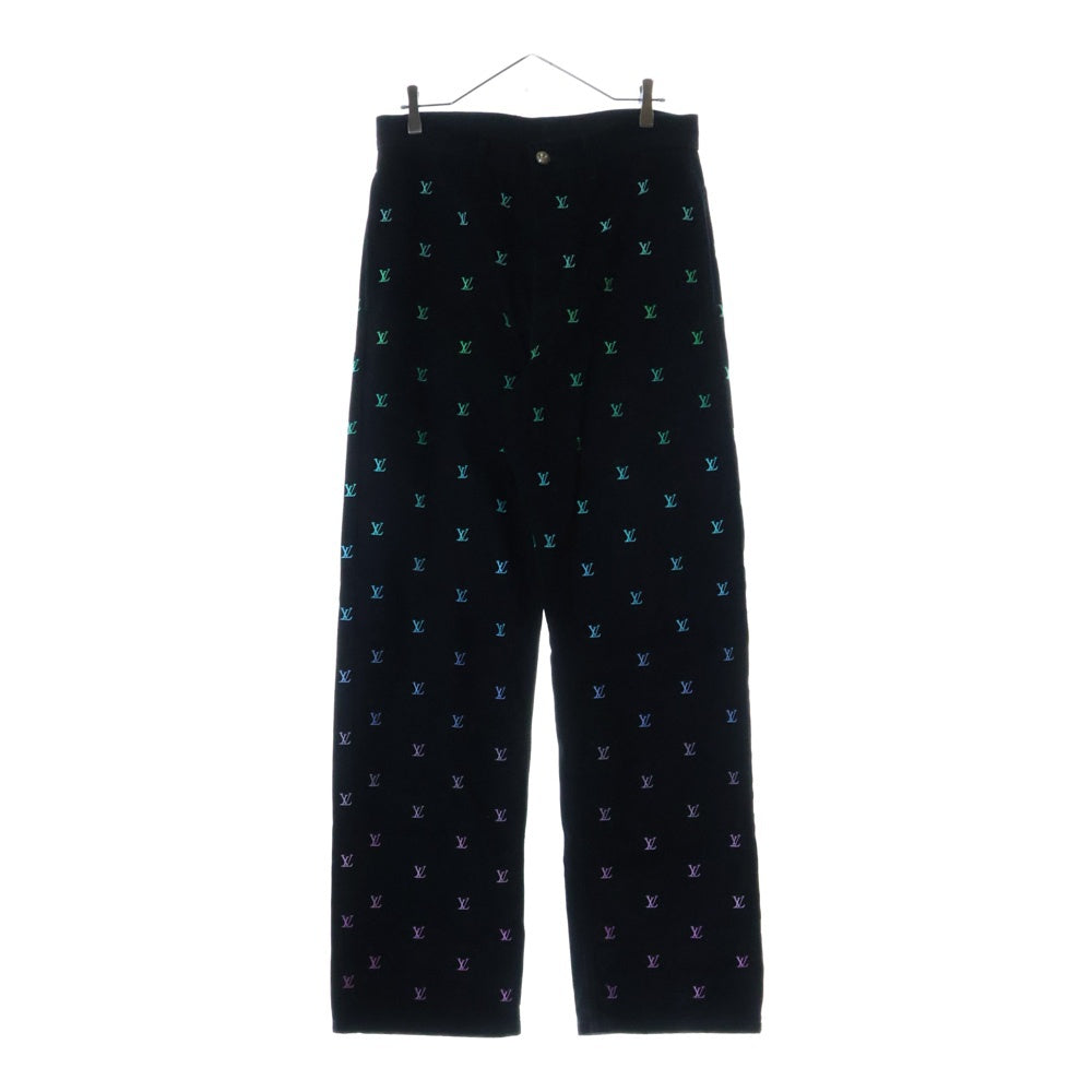 LOUIS VUITTON(ルイヴィトン) 25AW LV ブラゾン グラディエント エンブロイダリーデニムスケートパンツ ジーンズ ブラック RM252MV TBF HTD01W