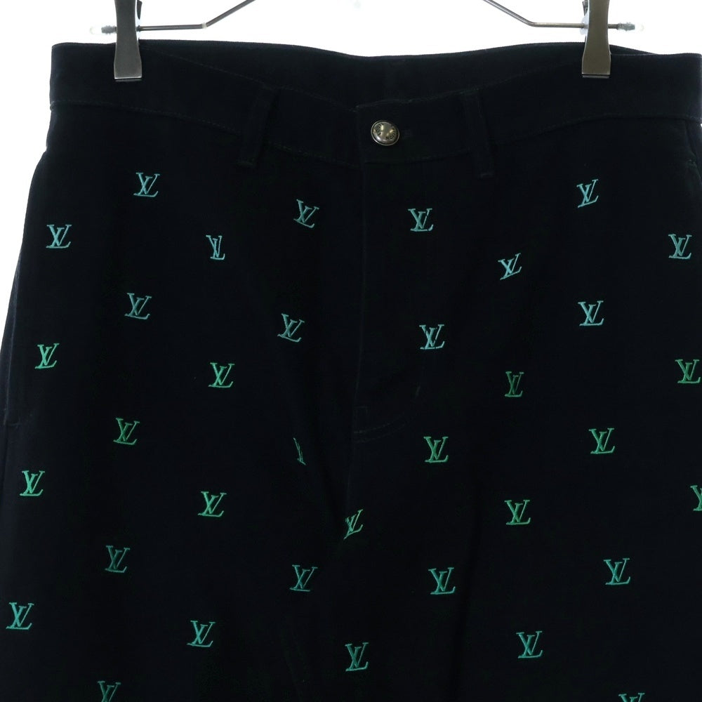 LOUIS VUITTON(ルイヴィトン) 25AW LV ブラゾン グラディエント エンブロイダリーデニムスケートパンツ ジーンズ ブラック RM252MV TBF HTD01W