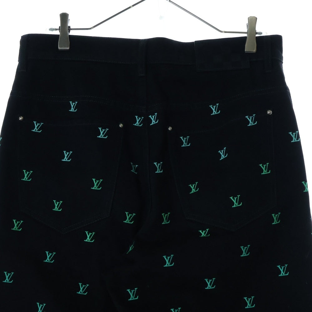 LOUIS VUITTON(ルイヴィトン) 25AW LV ブラゾン グラディエント エンブロイダリーデニムスケートパンツ ジーンズ ブラック RM252MV TBF HTD01W