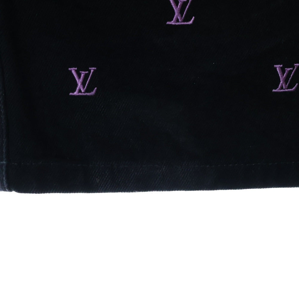 LOUIS VUITTON(ルイヴィトン) 25AW LV ブラゾン グラディエント エンブロイダリーデニムスケートパンツ ジーンズ ブラック RM252MV TBF HTD01W