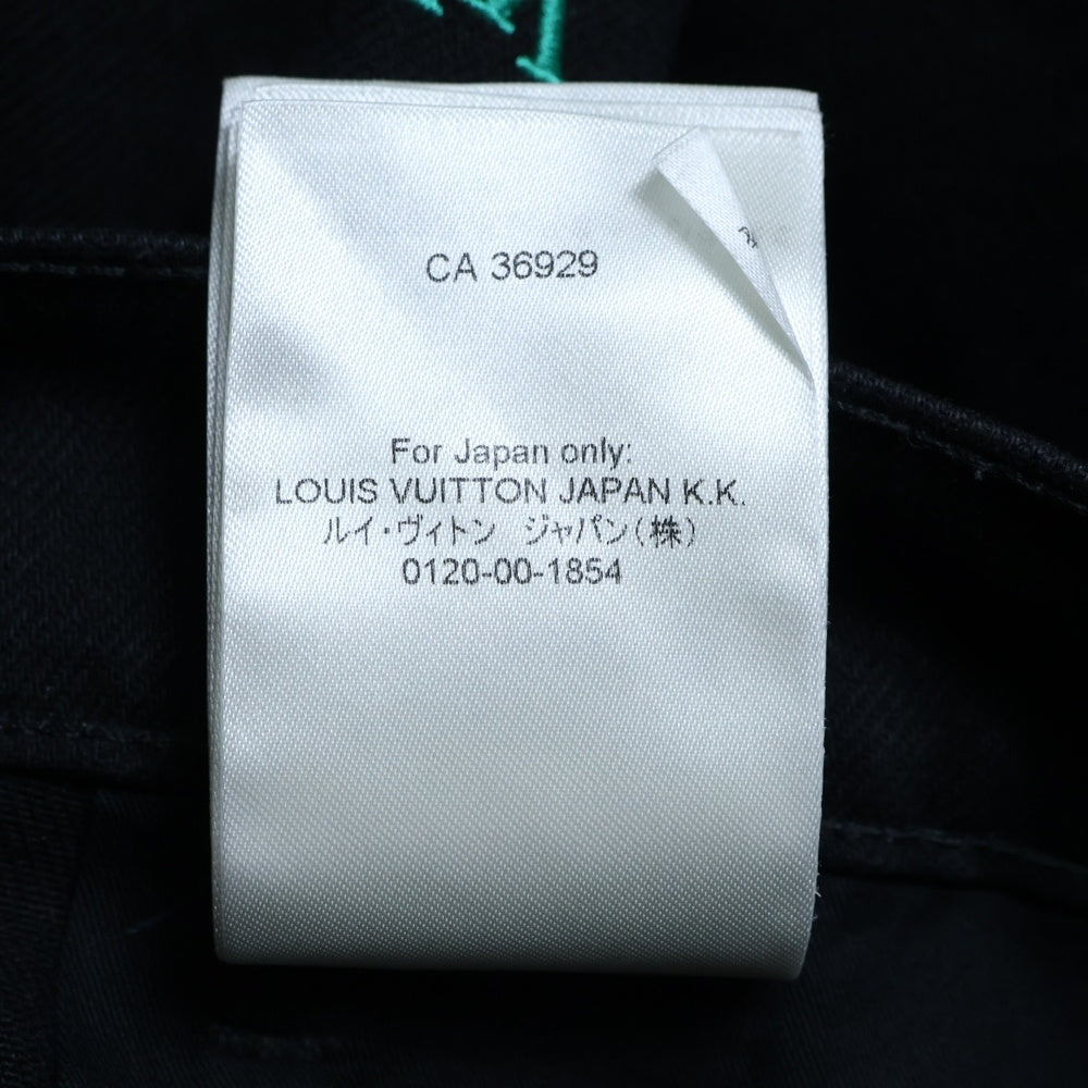 LOUIS VUITTON(ルイヴィトン) 25AW LV ブラゾン グラディエント エンブロイダリーデニムスケートパンツ ジーンズ ブラック RM252MV TBF HTD01W