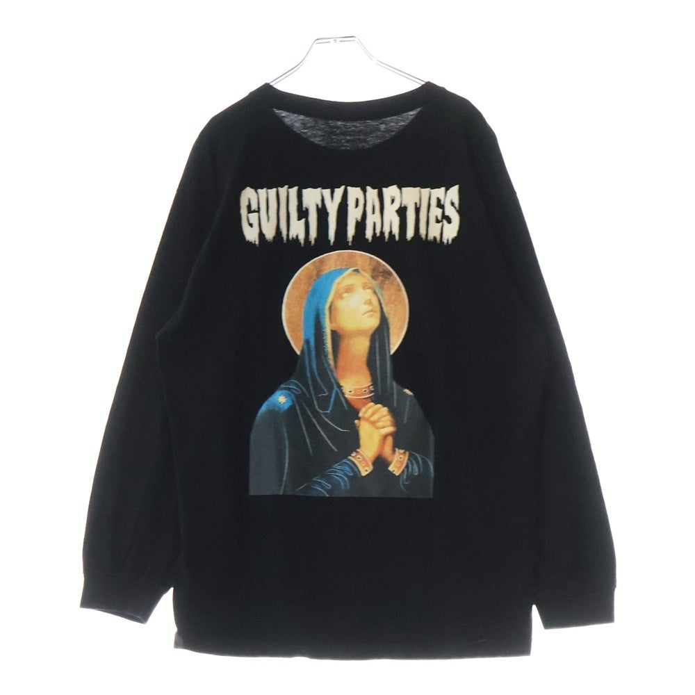 WACKO MARIA(ワコマリア) 21SS MARIA CREW NECK LONG SLEEV T-SHIAT バックマリアプリント クルーネック長袖Tシャツカットソー ロンT ブラック