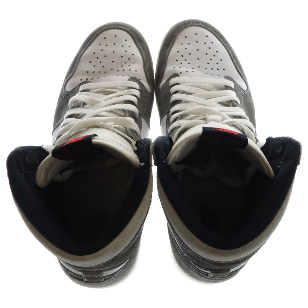 NIKE(ナイキ) AIR JORDAN 1 RETRO HIGH OG BLACK AND SMOKE GREY DZ5485-051 エアジョーダン ブラックアンドスモーク ハイカットスニーカー ホワイト/グレー