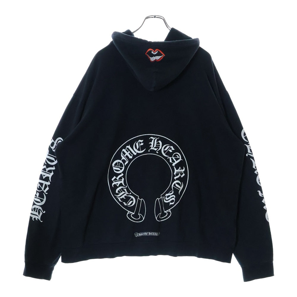CHROME HEARTS(クロムハーツ) ×MATTY BOY Chomper Horseshoe Hoodie ×マッティボーイ チョンパー ホースシューフーディ プルオーバースウェットパーカー ブラック