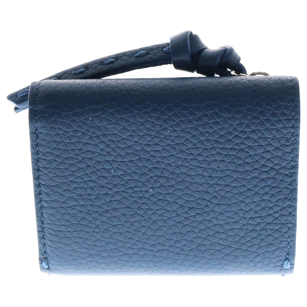 FENDI(フェンディ) ピーカーブ レザーウォレット 3つ折り財布 ブルー 8M0499