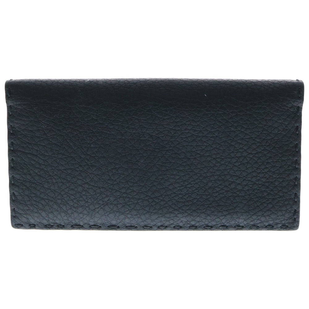 FENDI(フェンディ) ガレリア ロゴ レザーウォレット 長財布 ブラック 7M0355