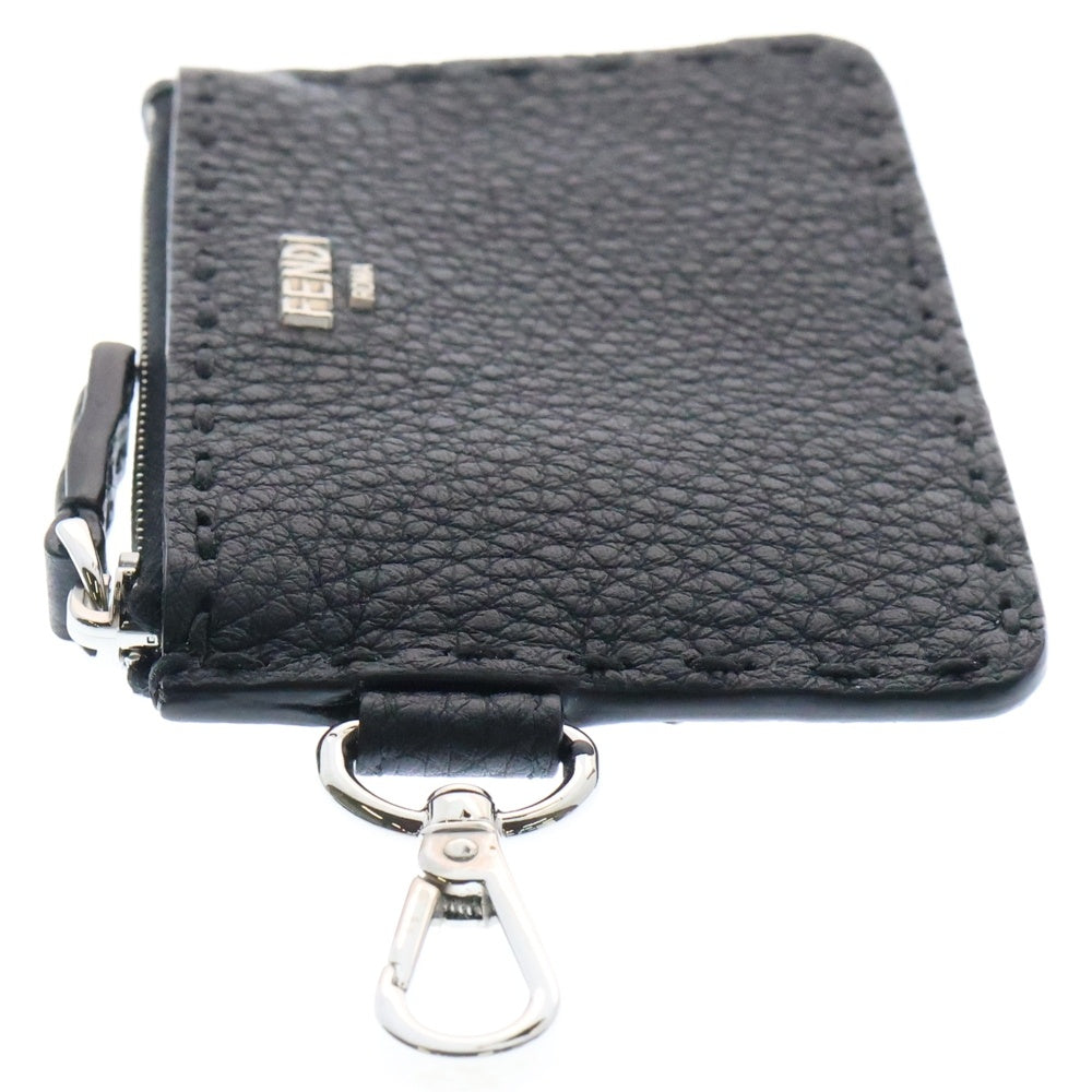 FENDI(フェンディ) CARD HOLDER SELLERIA 7M0343 ロゴ レザー カードケース ブラック