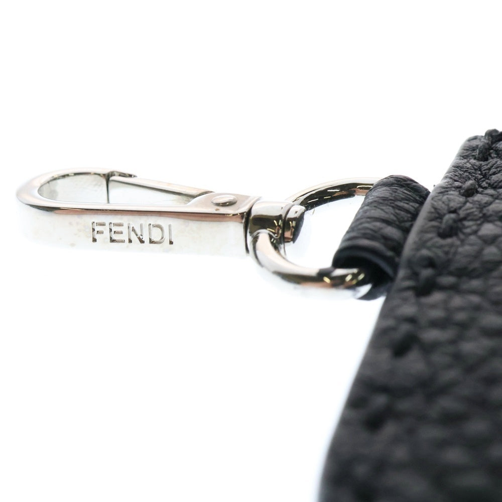 FENDI(フェンディ) CARD HOLDER SELLERIA 7M0343 ロゴ レザー カードケース ブラック