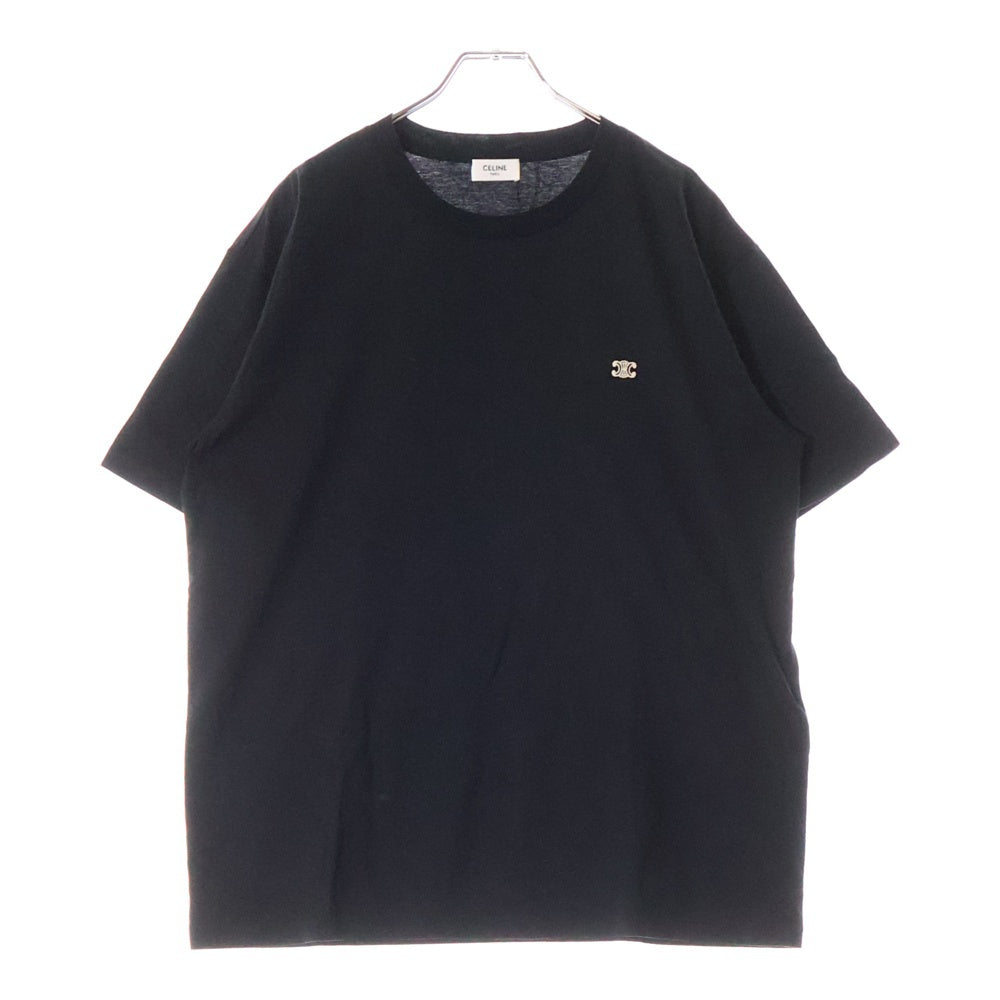 CELINE(セリーヌ) 24SS トリオンフルーズ クルーネック半袖Tシャツカットソー ブラック 2X04I671Q