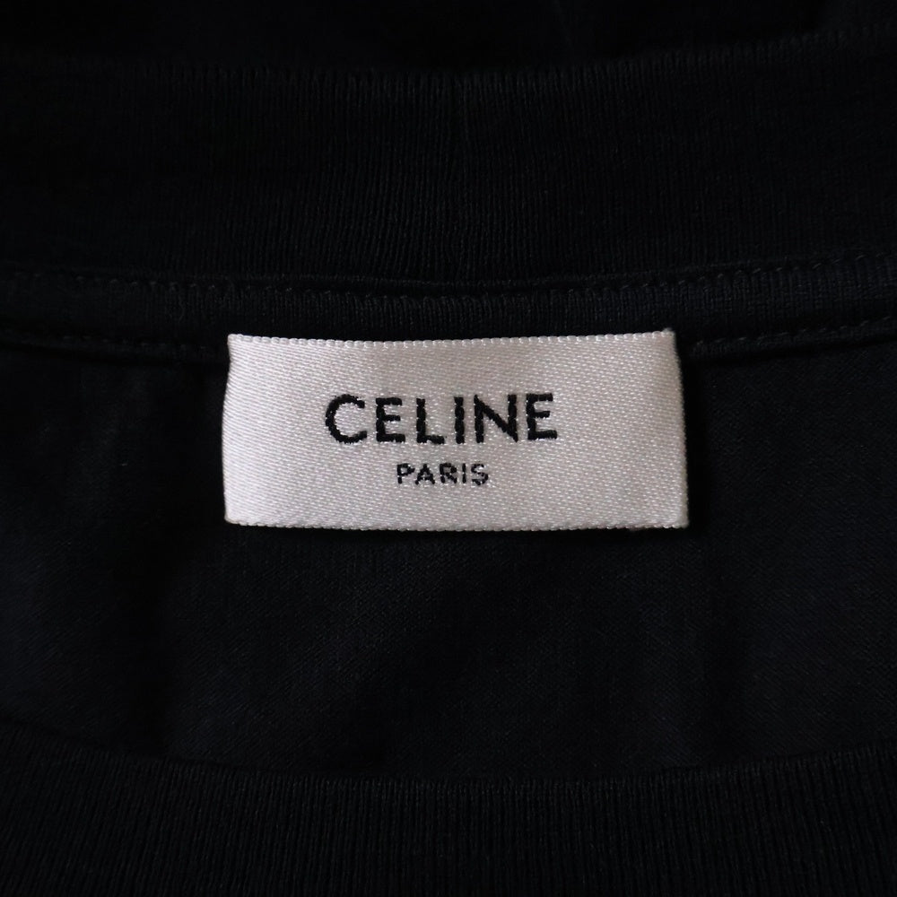 CELINE(セリーヌ) 24SS トリオンフルーズ クルーネック半袖Tシャツカットソー ブラック 2X04I671Q