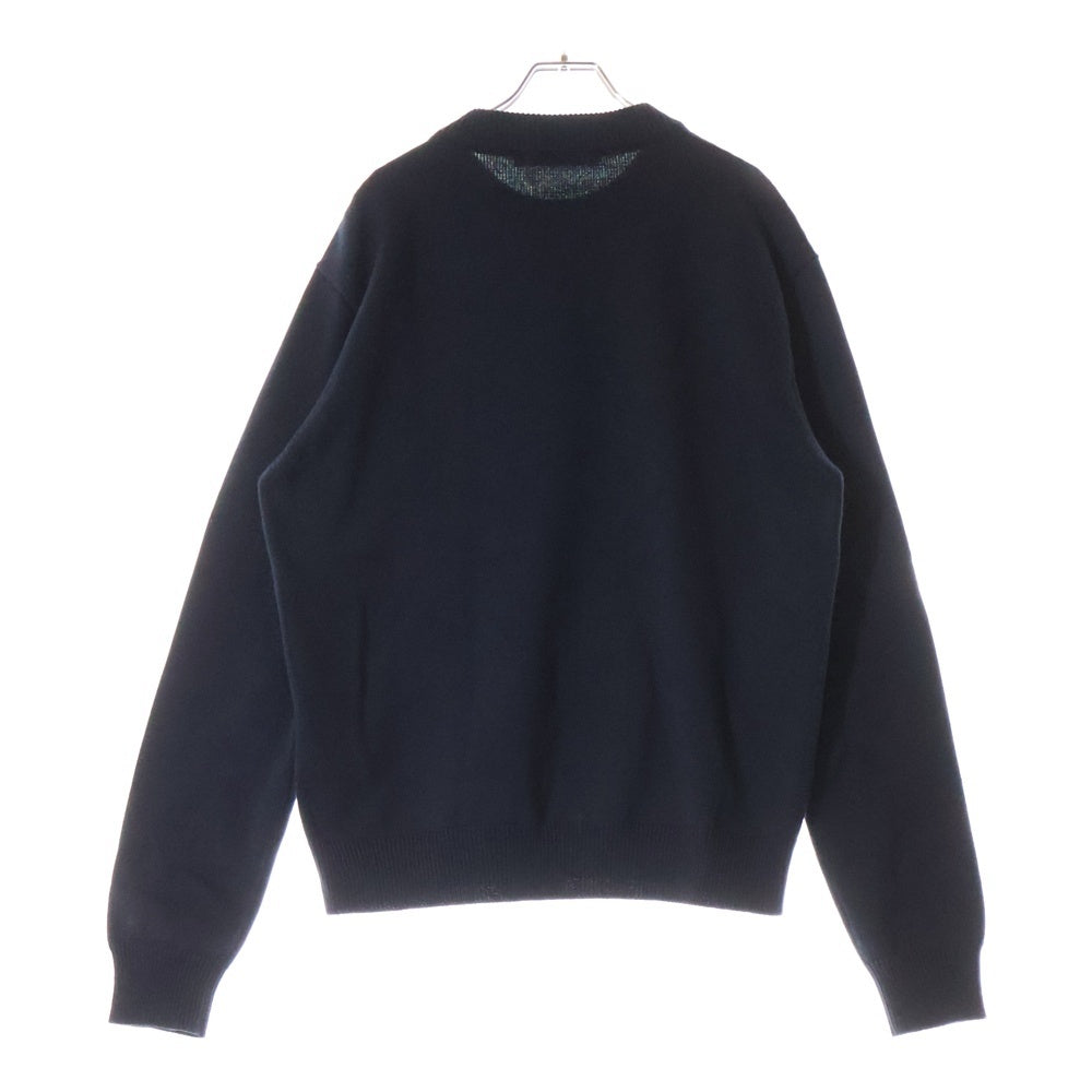 LOUIS VUITTON(ルイヴィトン) 24AW Embroidered Cotton Blend Creneck Sweat RM242MM TBY HRN13W エンブロイダリー ロゴ クルーネックスウェットトレーナー ネイビー