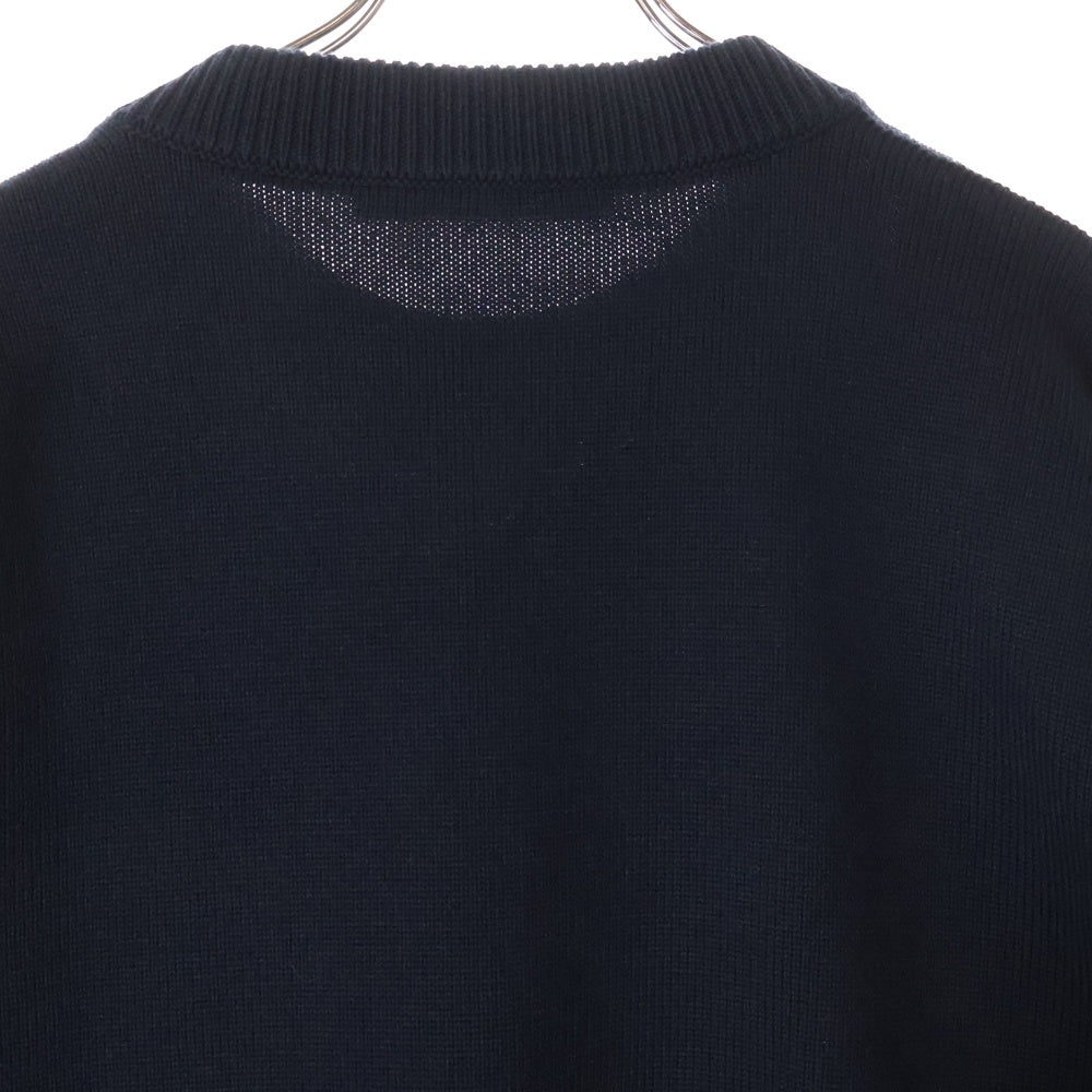 LOUIS VUITTON(ルイヴィトン) 24AW Embroidered Cotton Blend Creneck Sweat RM242MM TBY HRN13W エンブロイダリー ロゴ クルーネックスウェットトレーナー ネイビー