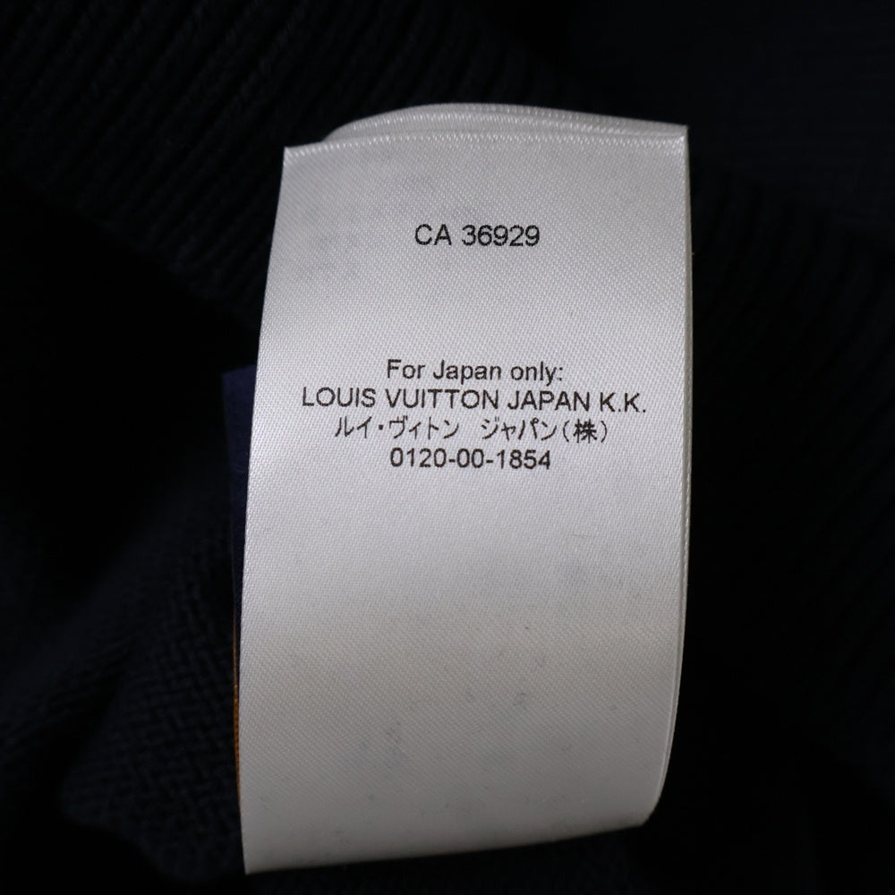 LOUIS VUITTON(ルイヴィトン) 24AW Embroidered Cotton Blend Creneck Sweat RM242MM TBY HRN13W エンブロイダリー ロゴ クルーネックスウェットトレーナー ネイビー