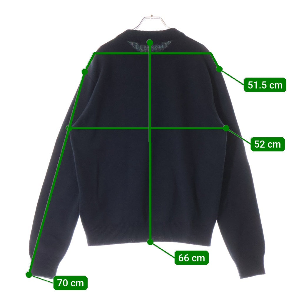 LOUIS VUITTON(ルイヴィトン) 24AW Embroidered Cotton Blend Creneck Sweat RM242MM TBY HRN13W エンブロイダリー ロゴ クルーネックスウェットトレーナー ネイビー
