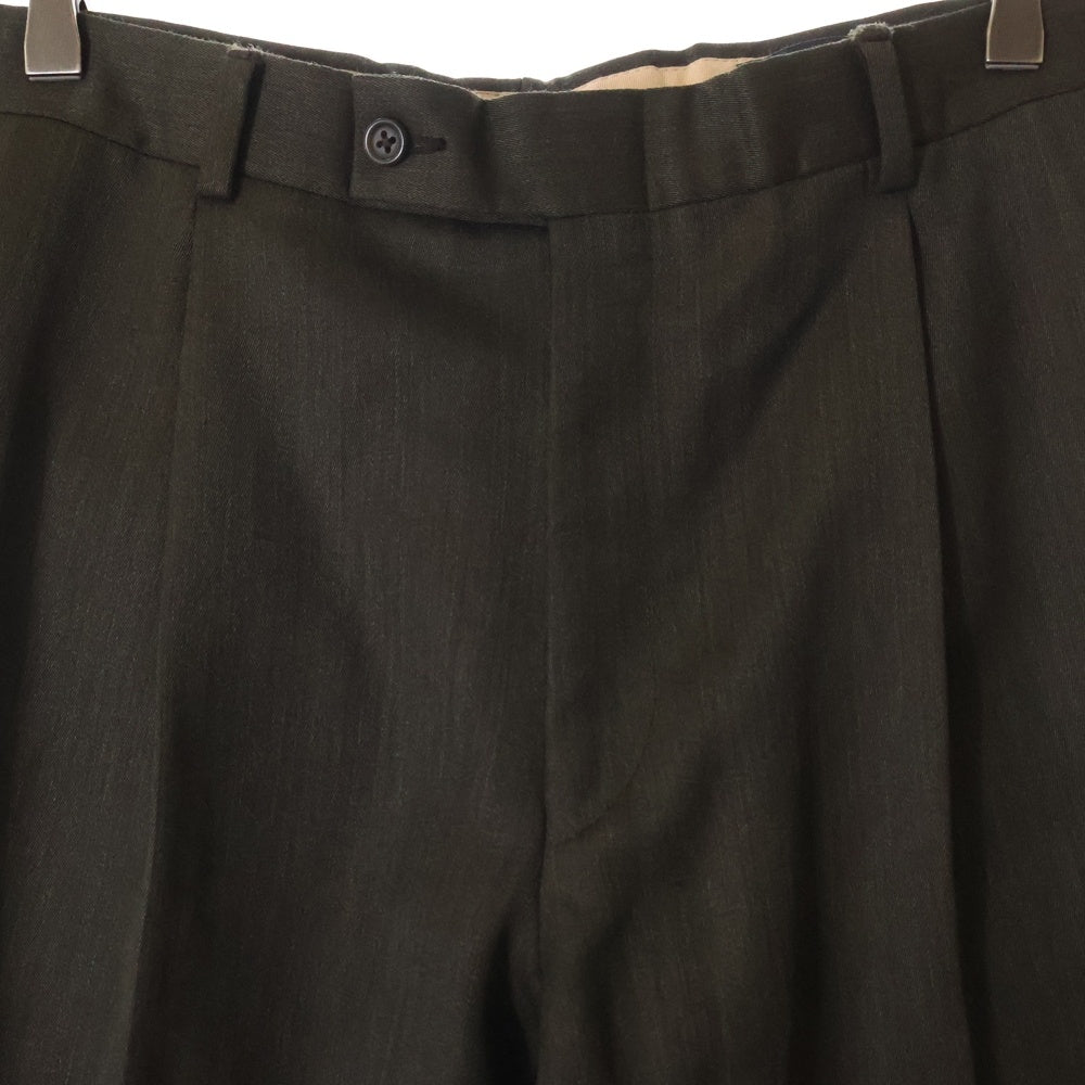 BURBERRY LONDON(バーバリーロンドン) 90-00s VINTAGE SLACKS PANTS MADE IN USA 1タック入りスラックスパンツ カーキ アメリカ製 W33/L31