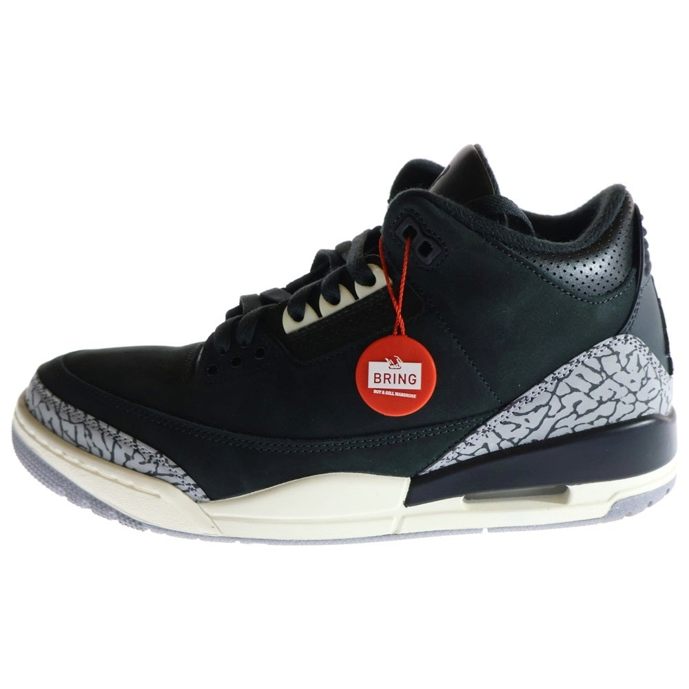 NIKE(ナイキ) WMNS AIR JORDAN 3 OFF NOIR CK9246-001 ウィメンズ エアジョーダン3 オフノワール ハイカットスニーカー ブラック US8.5/26.5cm