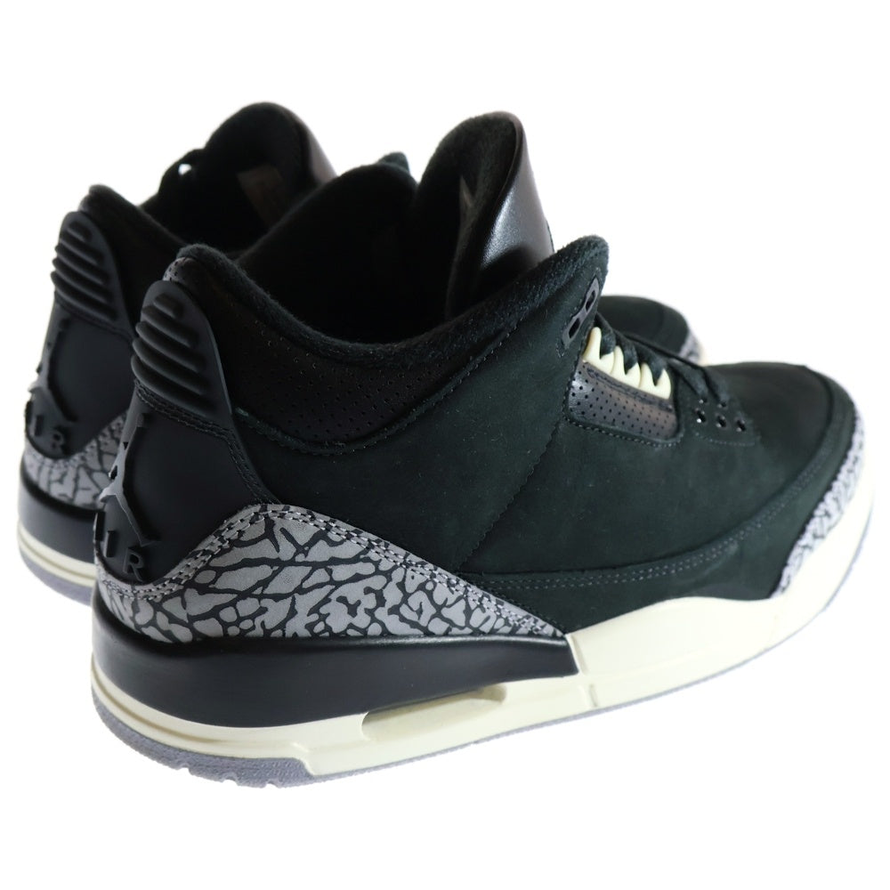 NIKE(ナイキ) WMNS AIR JORDAN 3 OFF NOIR CK9246-001 ウィメンズ エアジョーダン3 オフノワール ハイカットスニーカー ブラック US8.5/26.5cm