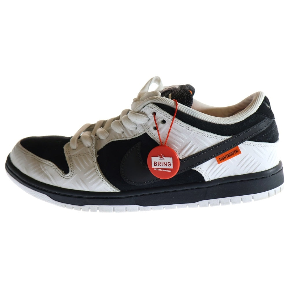NIKE SB(ナイキエスビー) ×TIGHTBOOTH SB DUNK LOW PRO QS タイトブース ダンク ローカットスニーカー ホワイト/ブラック FD2629-100 US8.5/26.5cm