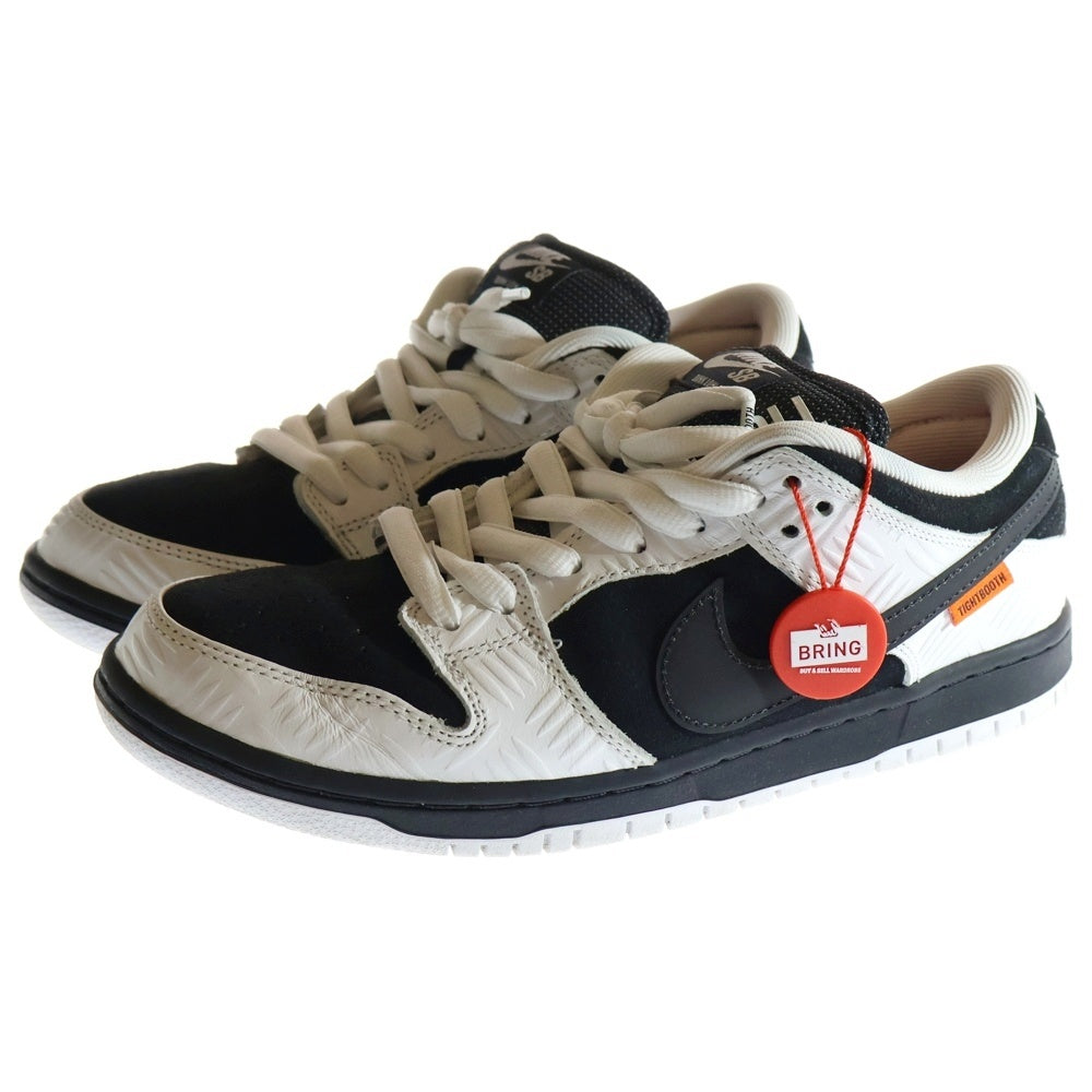 NIKE SB(ナイキエスビー) ×TIGHTBOOTH SB DUNK LOW PRO QS タイトブース ダンク ローカットスニーカー ホワイト/ブラック FD2629-100 US8.5/26.5cm