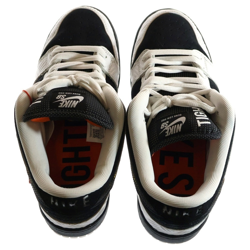 NIKE SB(ナイキエスビー) ×TIGHTBOOTH SB DUNK LOW PRO QS タイトブース ダンク ローカットスニーカー ホワイト/ブラック FD2629-100 US8.5/26.5cm