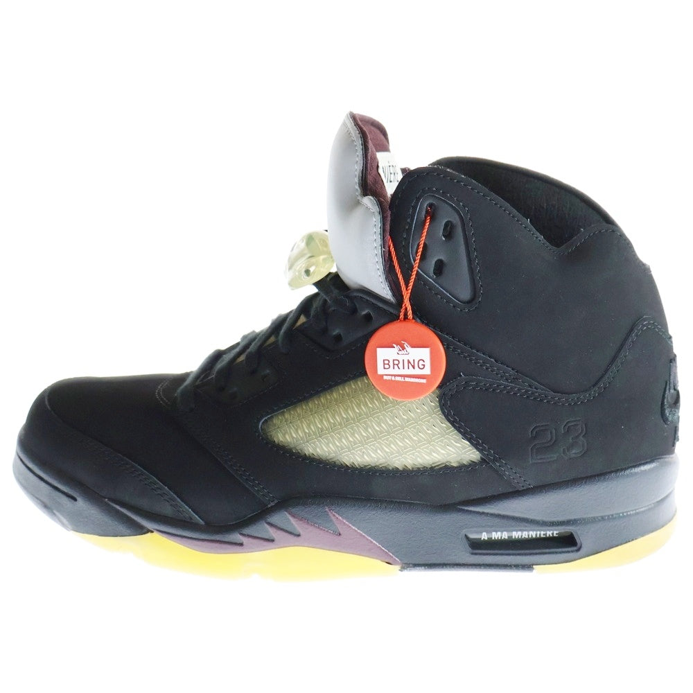 NIKE(ナイキ) ×A MA MANIERE AIR JORDAN 5 RETRO SP Black FD1330-001 アママニエール エアジョーダン ハイカットスニーカー ブラック US9/27cm