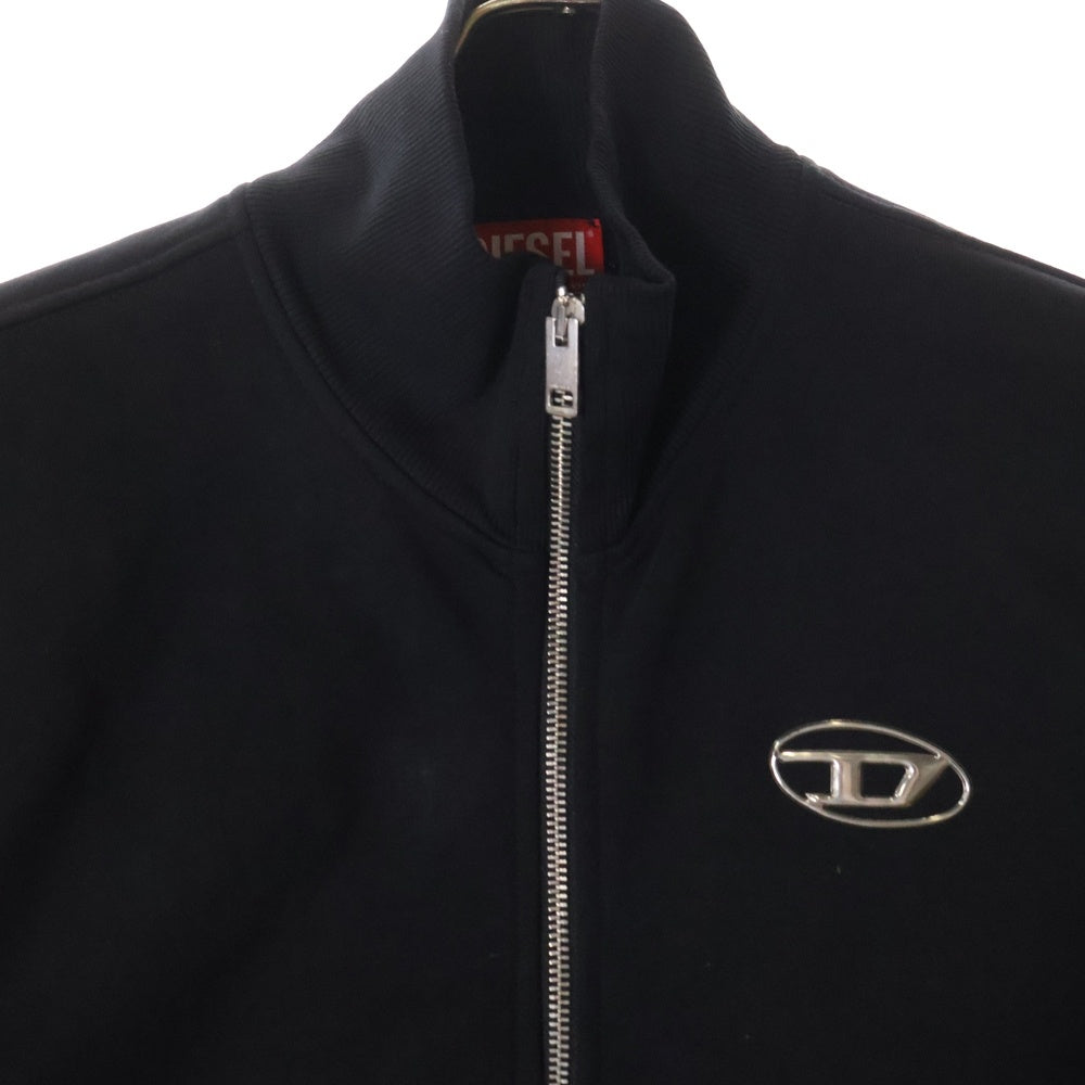 DIESEL(ディーゼル) S-Ginni-Zip-OD A11439 0BMBJ ロゴ ハイネック スウェットシャツ トラックジャケット ブラック